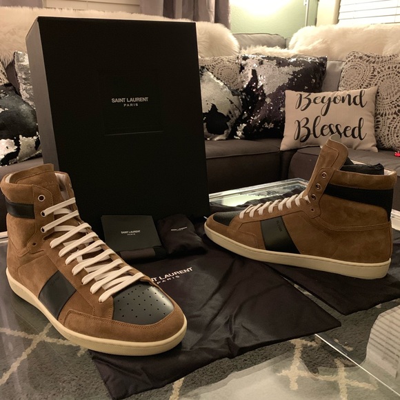 Saint Laurent Paris Suede High Tops - Picture 7 of 10